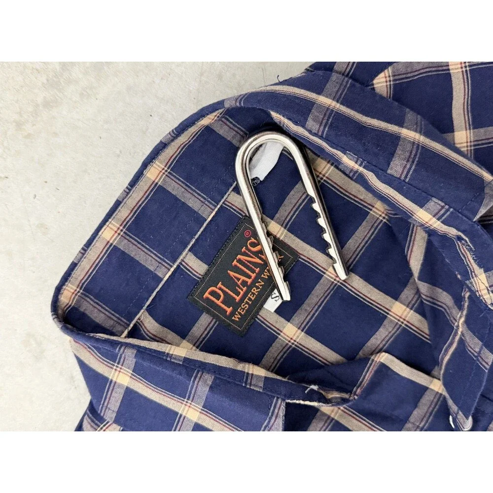 Plains Wester wear Pearl Snap Button Up T Shirt Size S